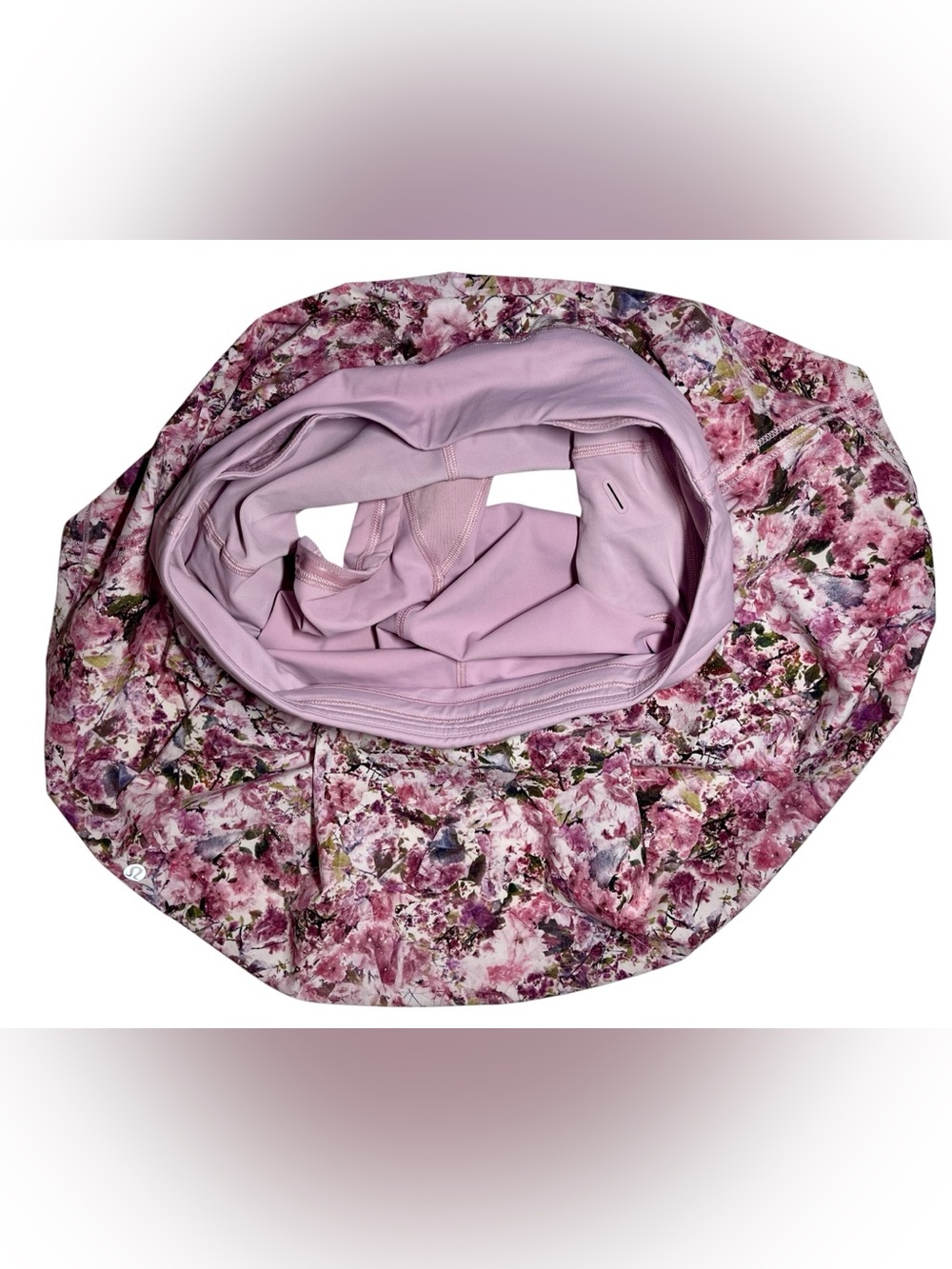 Lululemon Play Off The Pleats Skirt Skort Blossom Spritz Pink Chalk Floral-SZ 8 - Picture 4 of 8